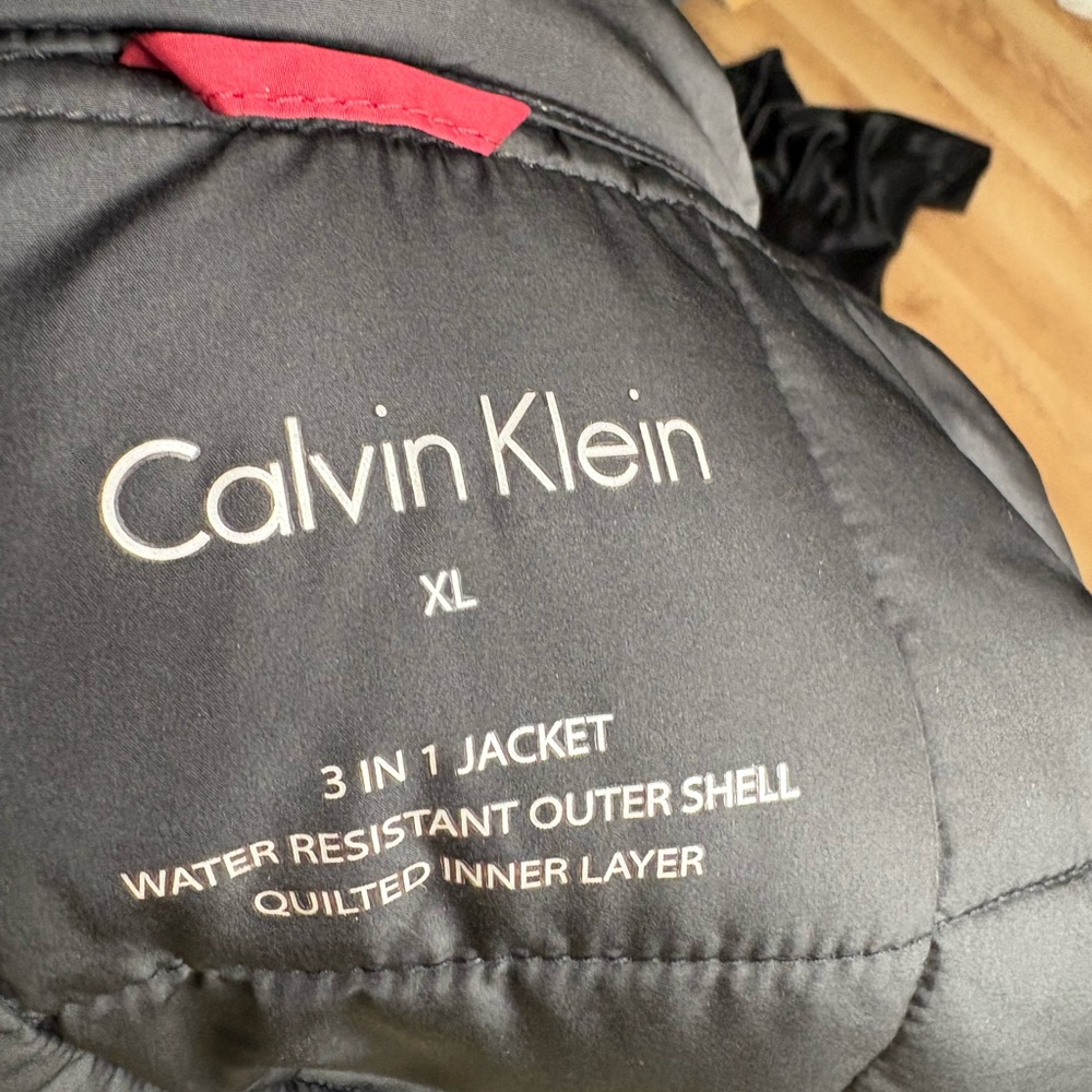Calvin Klein Men’s 3-in-1 Black Winter Jacket Coat XL - Picture 2 of 10